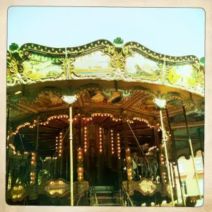 Vintage carousel and gardens