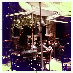 athens greece bar outside courtyard
