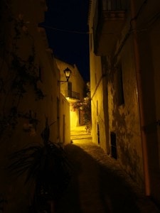 ibiza old town street lighting