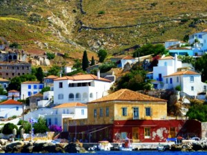 greek islands hydra view