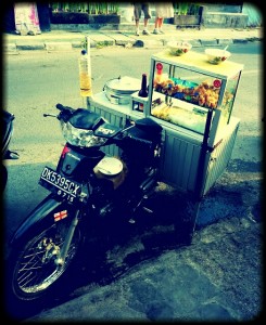 Bali street food eating