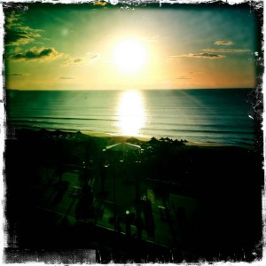 Harbour view sunset Tunisia