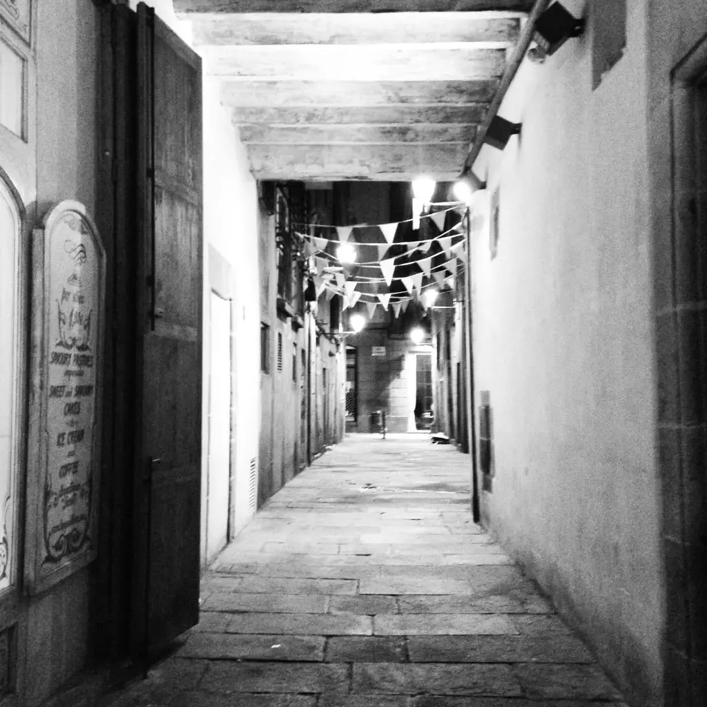 quaint street in Born, Barcelona