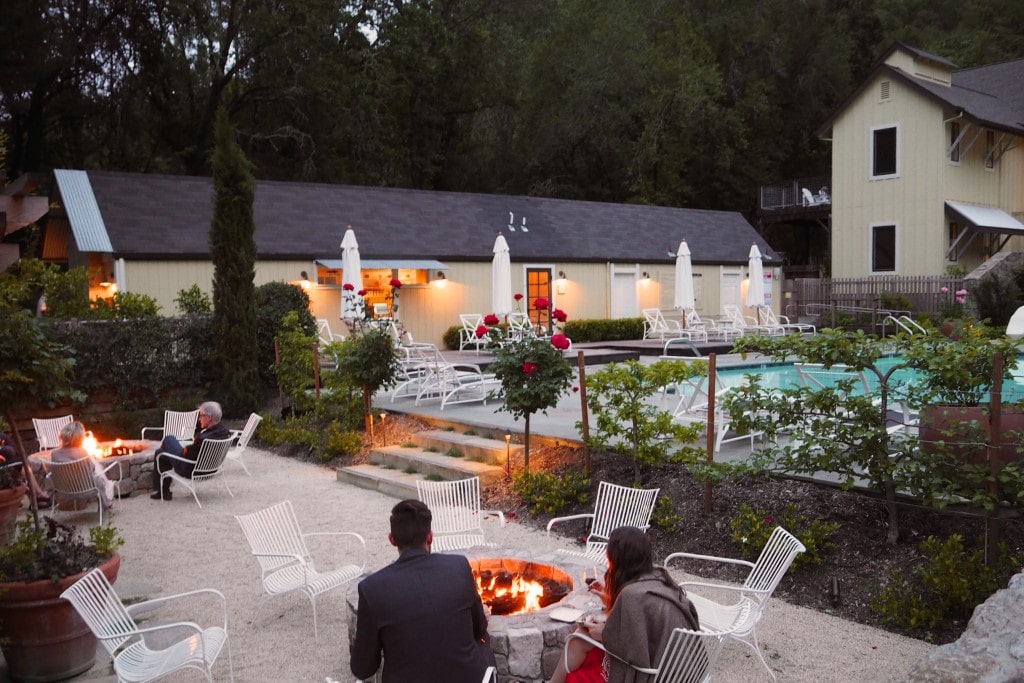 Farmhouse Inn smores swimming pool