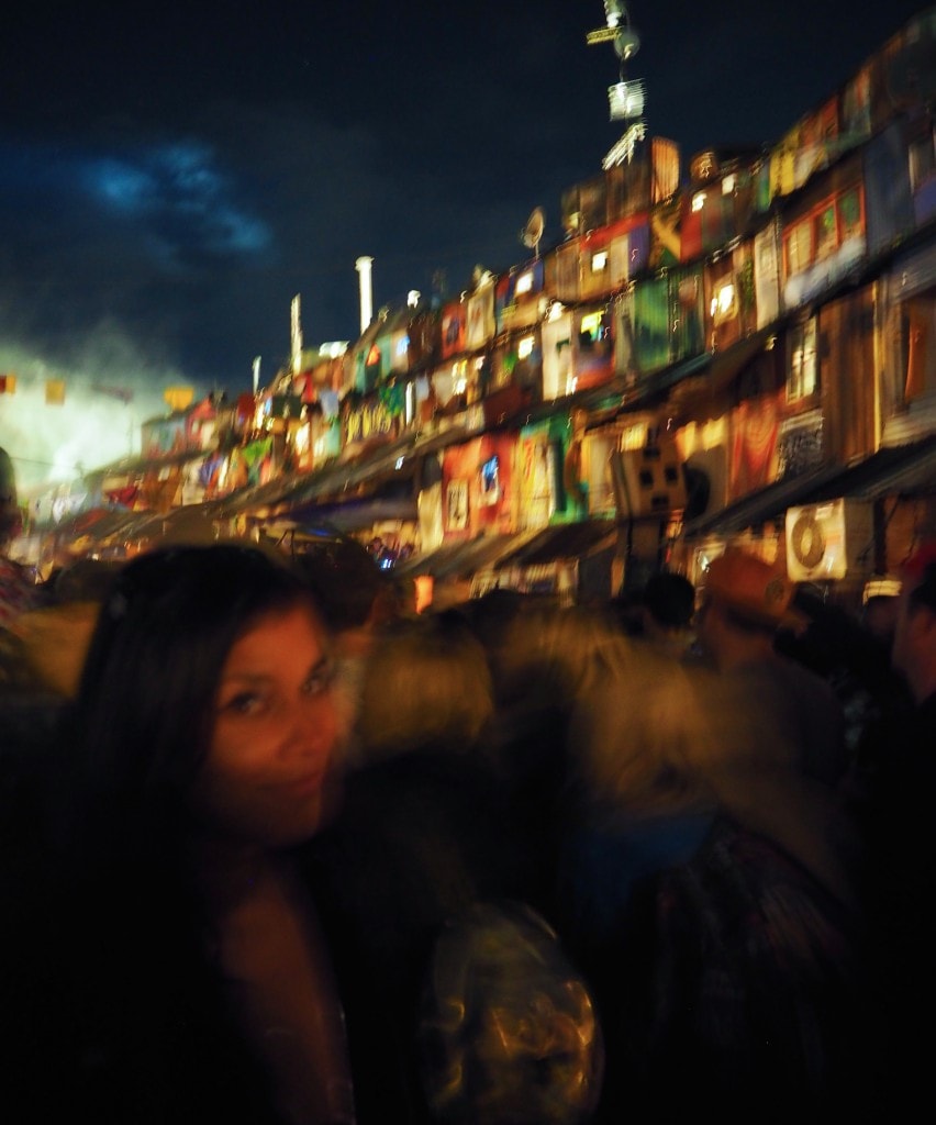 Blues area art installations Glastonbury