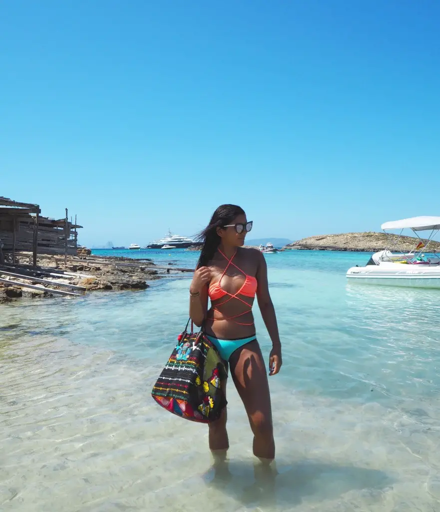Bonnie Rakhit Christian Louboutin beach bag Formentera