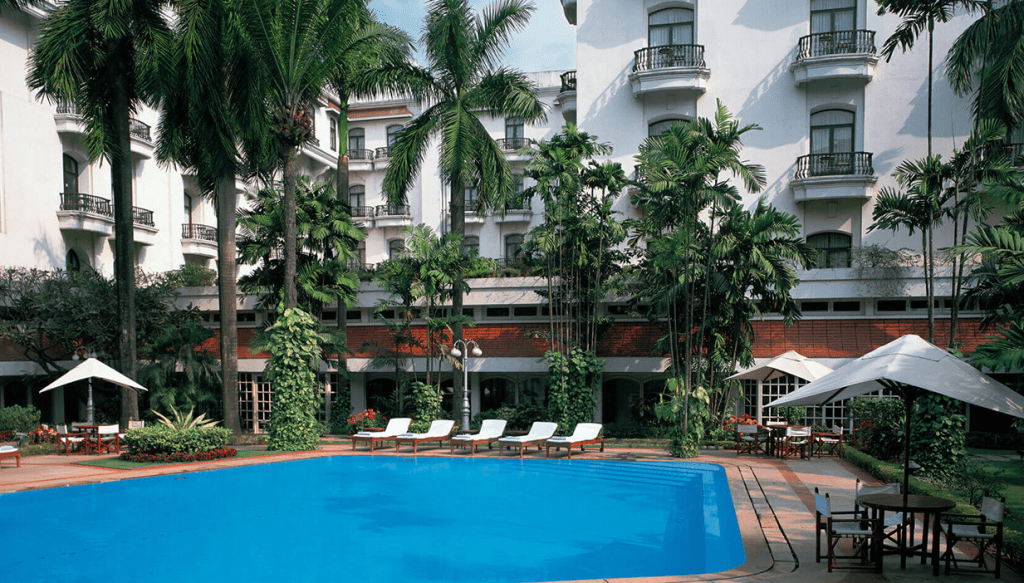 The oberoi Grand Kolkata swimming pool exterior