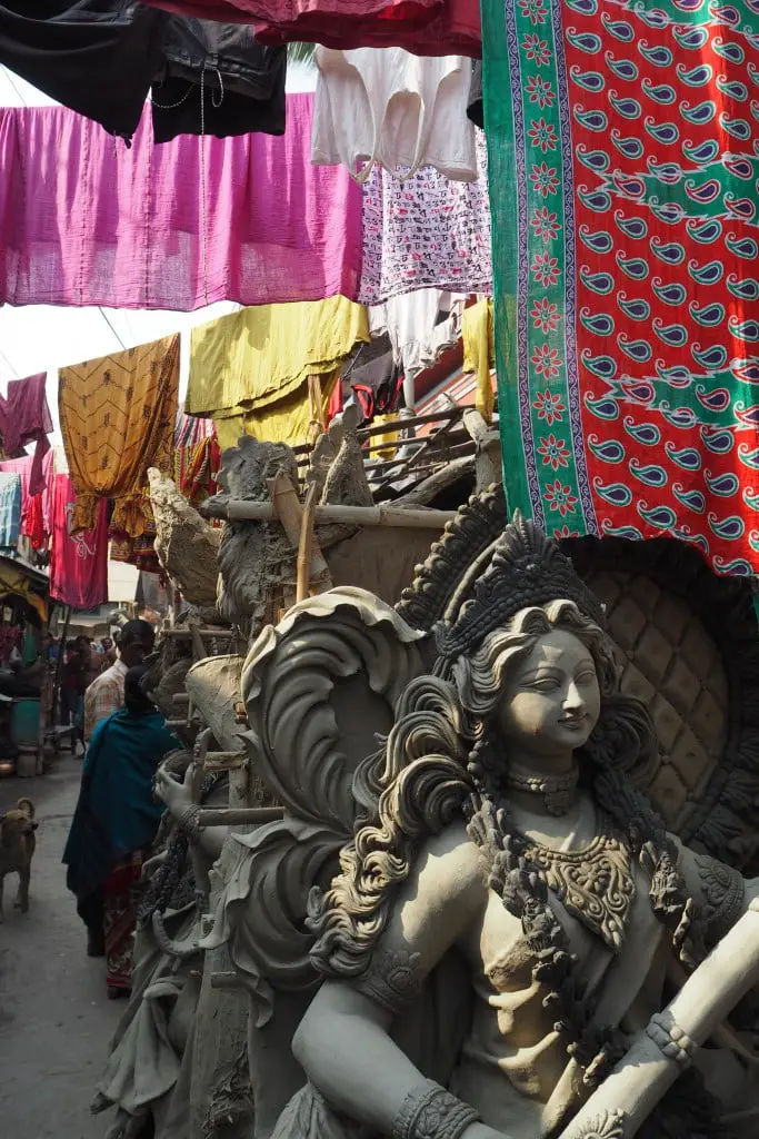 Kumartuli sculptors avenue Kolkata style Traveller deities streets