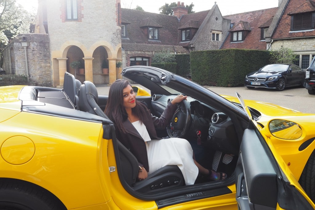 The style traveller bonnie Rakhit at Le Manoir Belmond Ferrari weekend