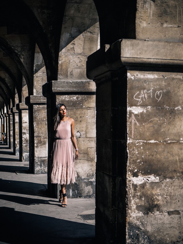 Olympus what to wear i Paris Whistles pink dress