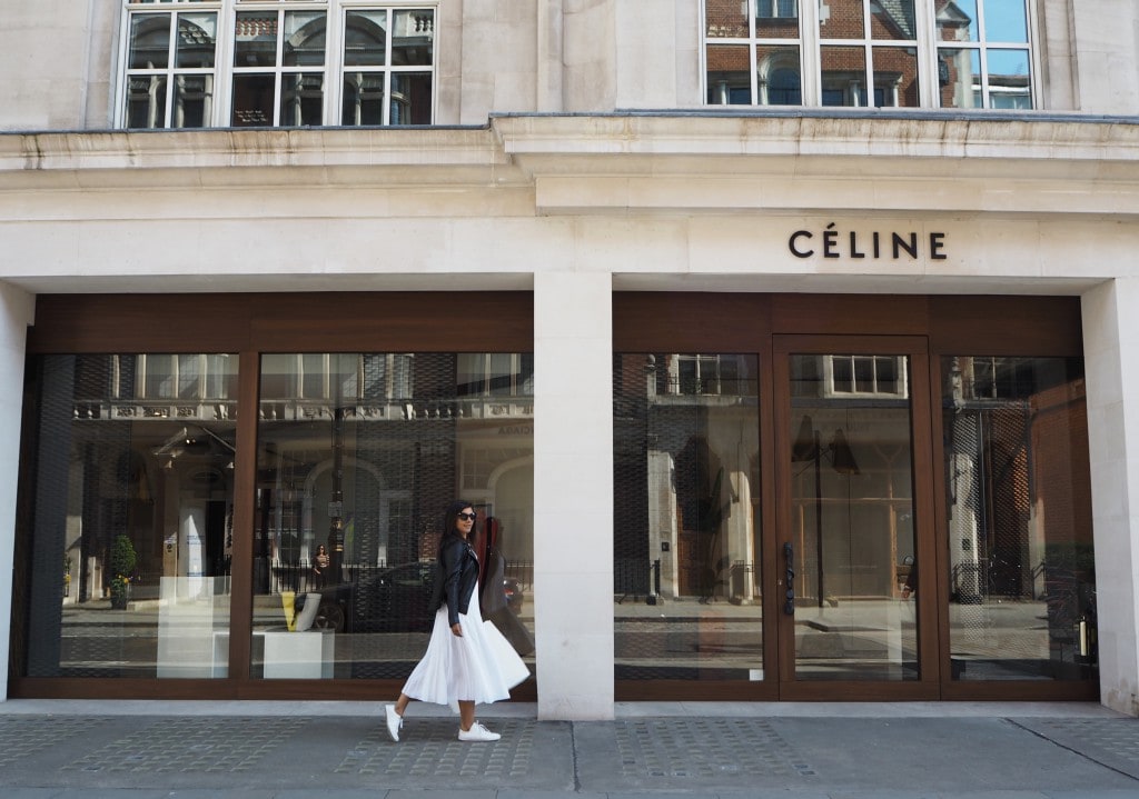 Shops and restaurants on Mount Street in London