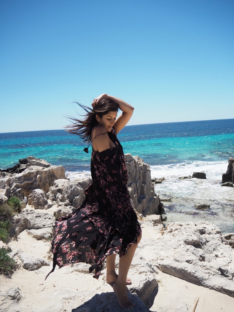 Bonnie Rakhit The Style Traveller in Ibiza beach
