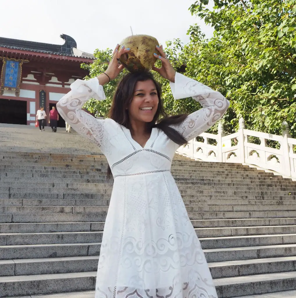 The Style traveller Hainan nanshan temple china bonnie rakhit coconut