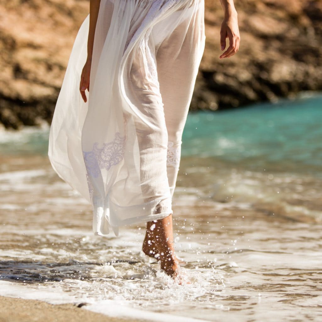 daios cove girl in sea shot