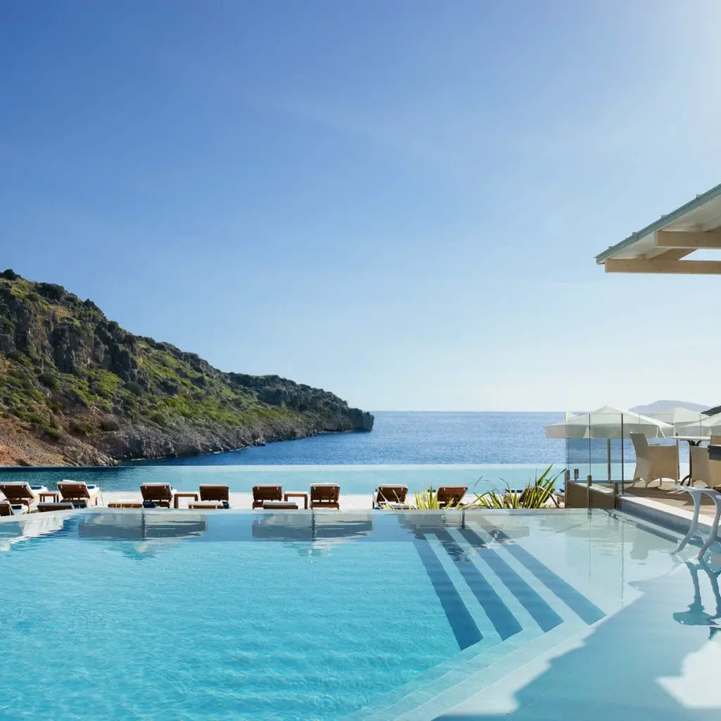 main pool at daios cove greece hotel