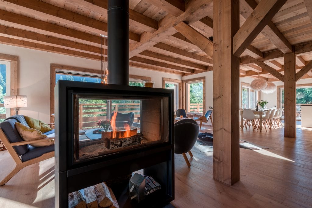 The white valley company luxury ski morzine log fire