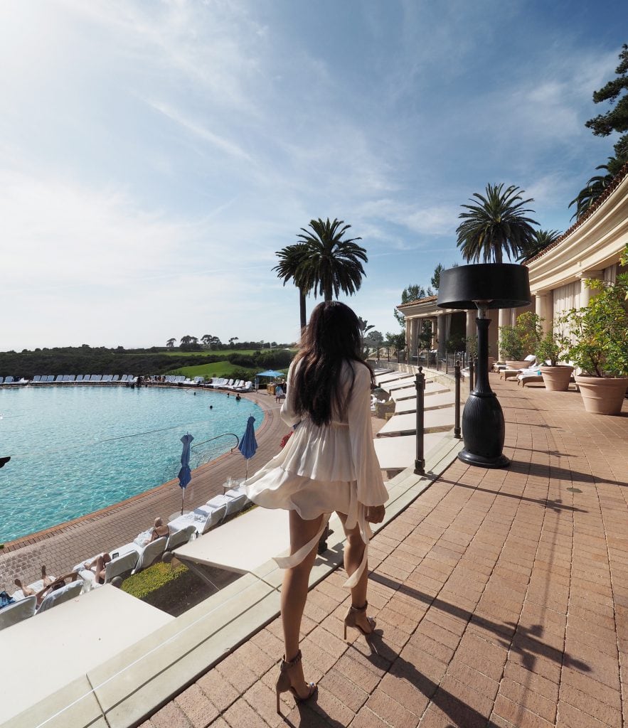  The style traveller bonnie rakhit at Pelican hill Newport beach luxury hotel