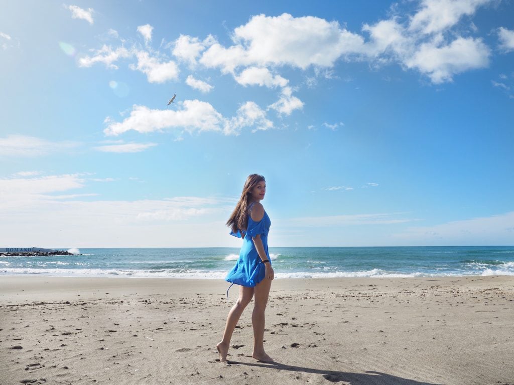 Bonnie Rakhit Marbella beach girl on beach shot
