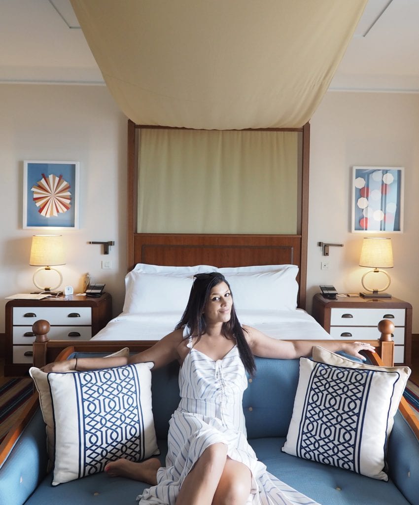 Bonnie Rakhit Style Traveller at Regent porto Montenegro bedroom decor