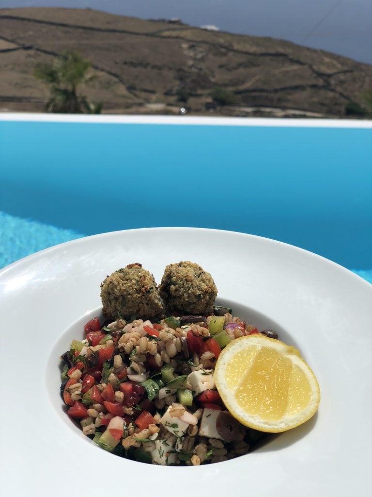 Organic healthy food from Bowl Mykonos on the Helios Fitness retreat