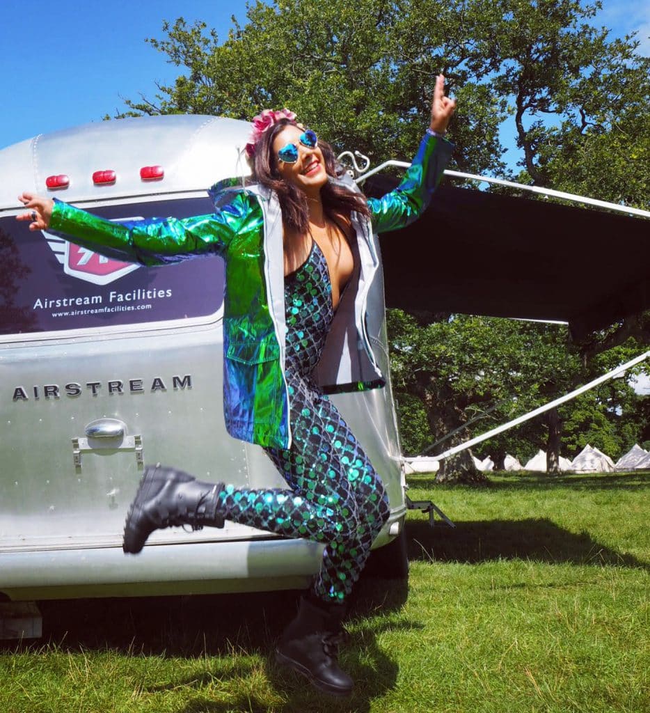 Wilderness festival 2018 best festivals in UK what to wear sequin catsuit airstream Bonnie Rakhit