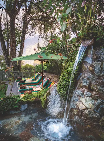 Best luxury hotel in Machu Picchu Belmond Sanctuary Lodge garden