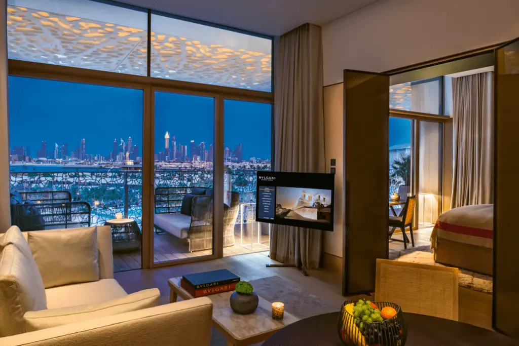 most expensive coolest interiors fashion hotels Dubai Bulgari resort