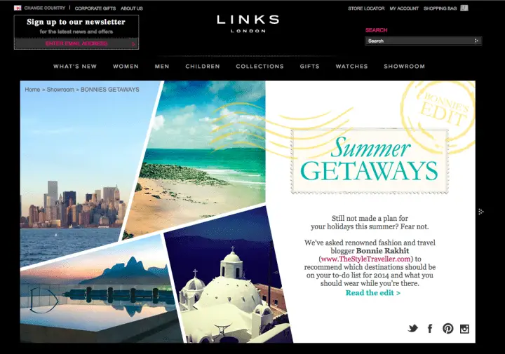 Links of London StyleTraveller takeover -July 14