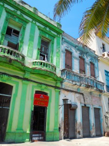 colourful buildings and bars Havana