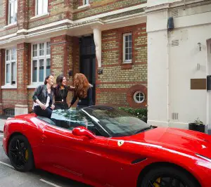The Style Traveller Bonnie Rakhit and friends Ferrari Cars
