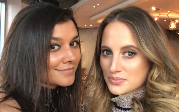 Rosie Fortesque and bonnie rakhit lunch at Aster Victoria restaurant 2
