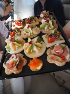 victor private jet charter canapes flight food