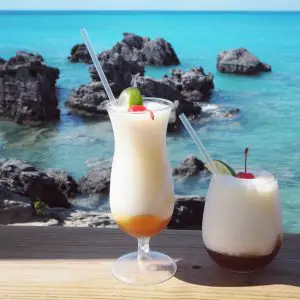 sunset cocktails at Tabacco bay Bermuda