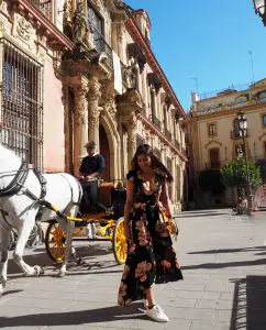 Bonnie Rakhit style traveller in Seville Spain