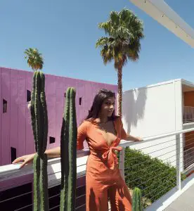Hotel Paseo_Pool where to stay palm springs pink wall