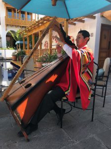 Belmond Palacio Nazarenas best luxury hotels in Cusco breakfast harp player where to stay