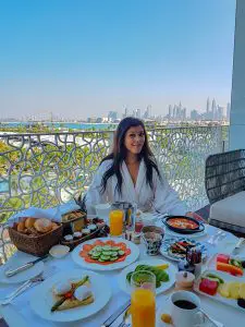 Bonnie Rakhit most expensive coolest fashion hotels Dubai Bulgari resort. breakfast