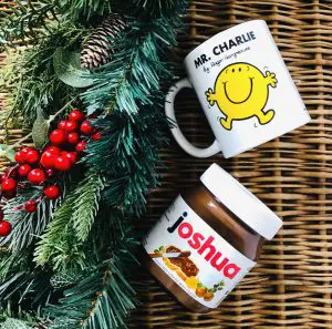 personalised nutella and mr man cup from Debenhams