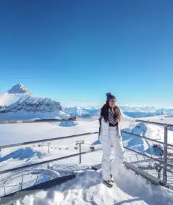 Bonnie Rakhit Gstaad Glacier 3000 skiing Switzerland