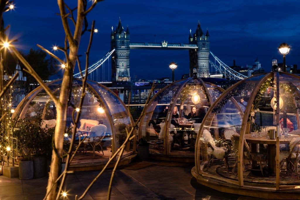 Bonnie Rakhit London Christmas Locations Coppa Club igloos