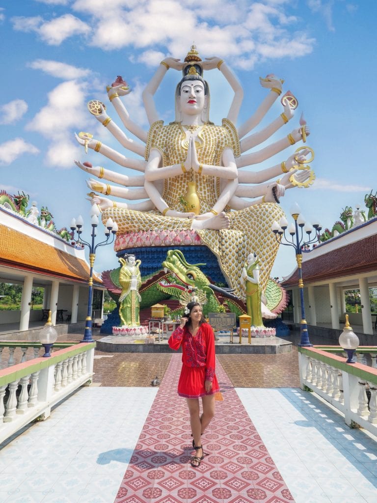 Bonnie Rakhit statues of chinese gods koh samui temple wat plai leam