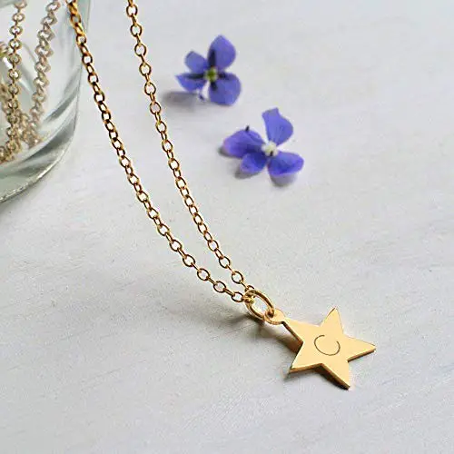 amazon handmade Personalised-celestial star+little+necklace presents for her