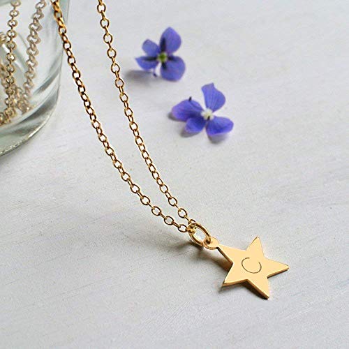 amazon handmade Personalised-celestial star+little+necklace presents for her