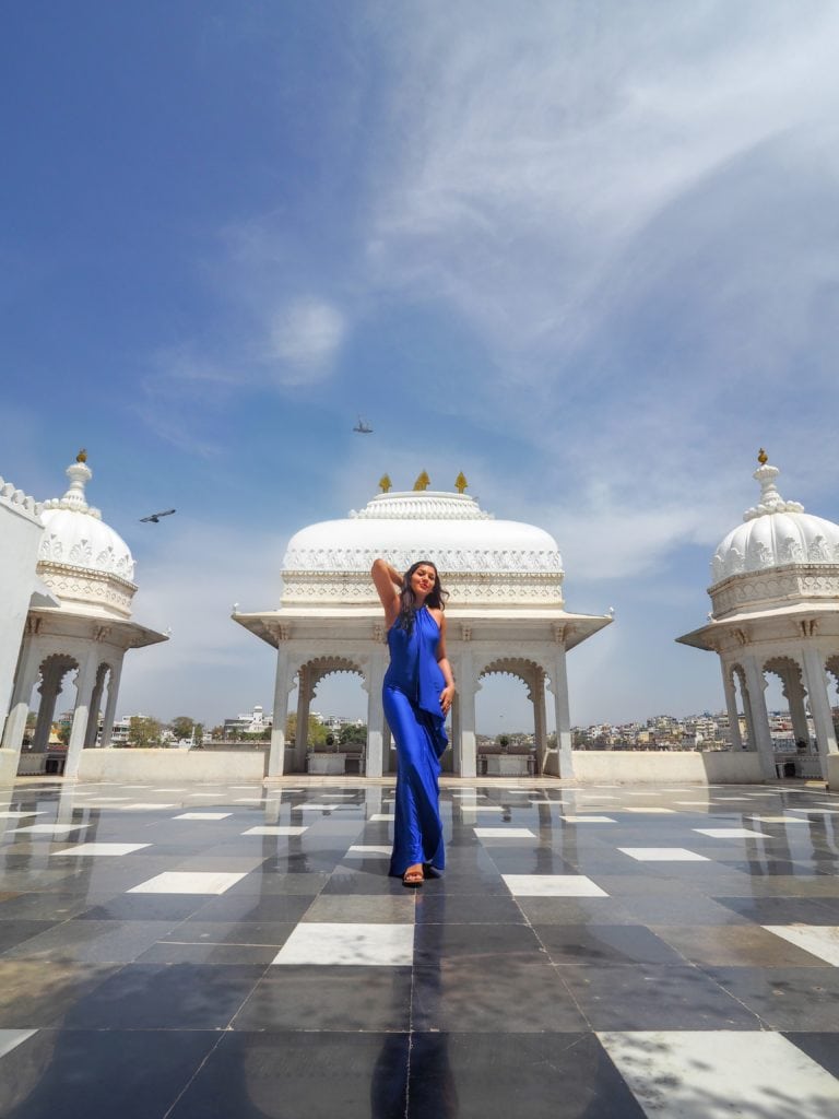 style traveller rooftop view at Taj lake Palace