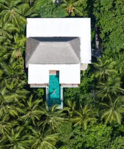 Aerial view Amilla fushi best maldives resorts Leo di Caprio