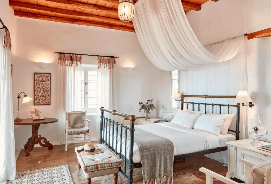 Dolce Vita Villas Mykonos best luxury greek bedroom