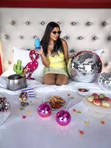 Bonnie Rakhit style traveller W Dubai The Palm bedroom breakfast goals Blogger
