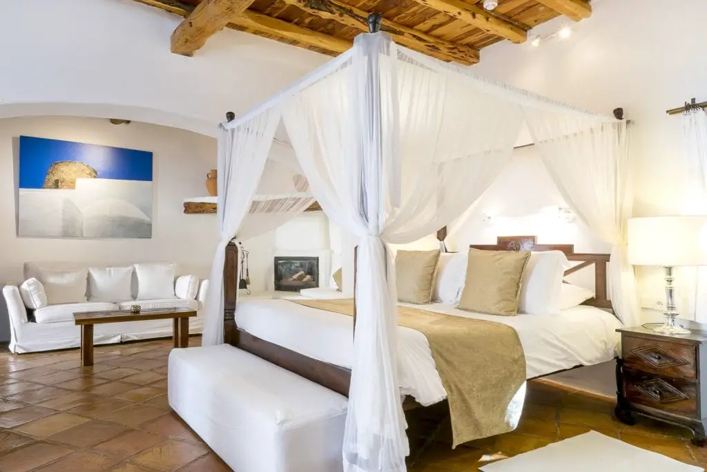 Atzaro ibiza swimming pool best hotels in Ibiza finca interiors white bedroom