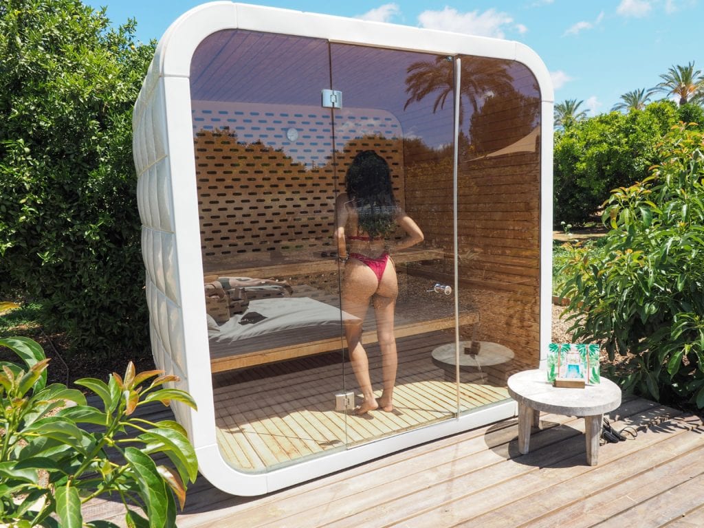 Bonnie Rakhit Atzaro ibiza swimming pool best hotels outdoor garden sauna pod