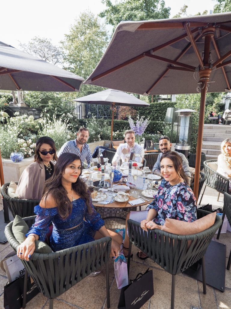 Four Seasons London X Bonnie Rakhit Fashion Week Afternoon Tea Lorna Luxe, Maja Malnar, gentleman ben, Carl Thompson 